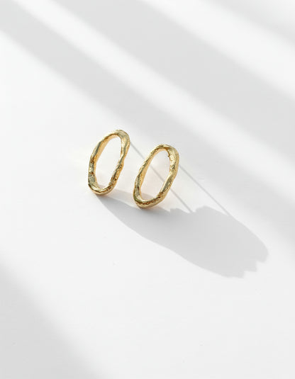 Halo Earrings Gold