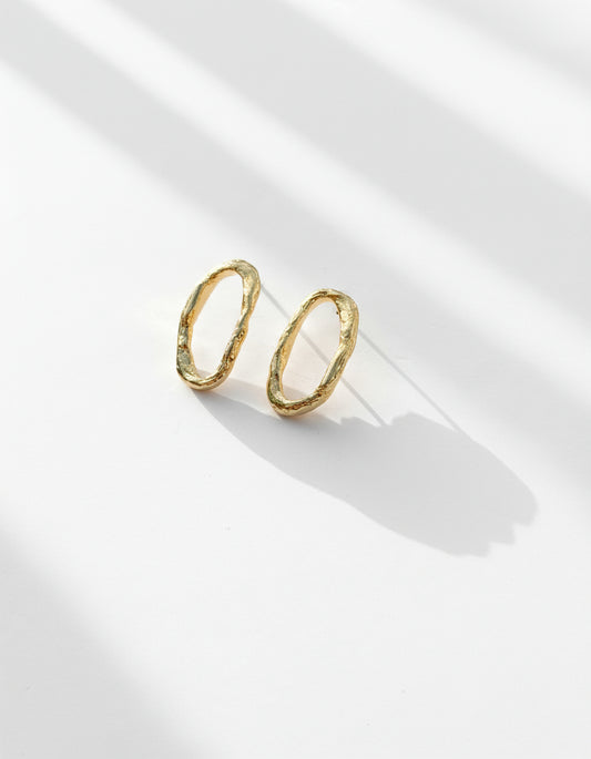 Halo Earrings Gold
