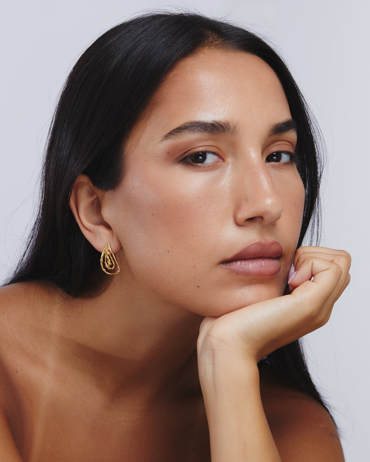 Oyster Grande Earrings Gold