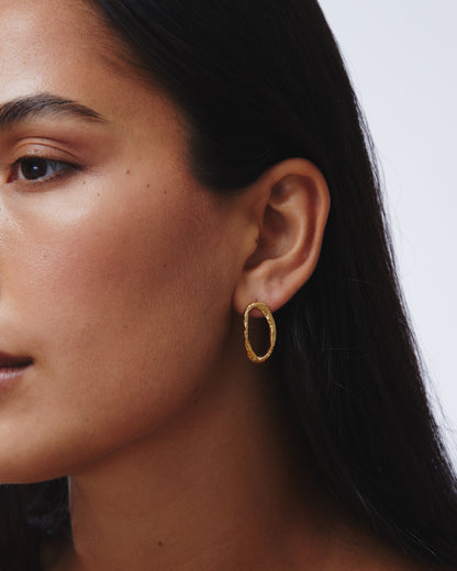 Halo Earrings Gold